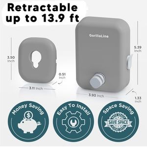 NWT | GorillaLine - Retractable Clothesline Indoor Outdoor Clothes Line
